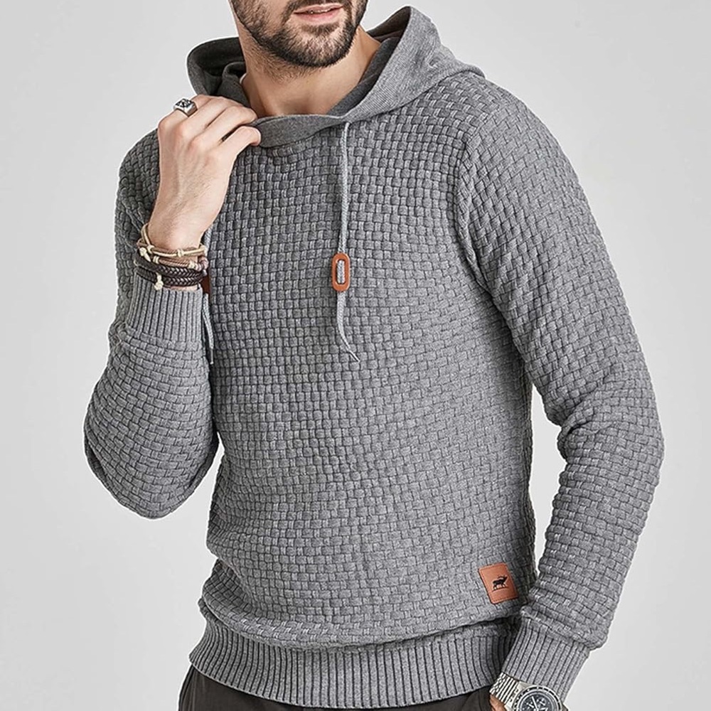 Amazon Gray elk Textured Hoodie